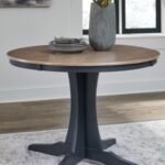 Landocken Dining Table, Brown/Blue, Wood