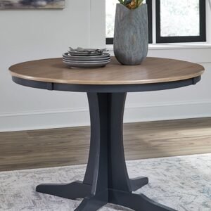 Landocken Dining Table, Brown/Blue, Wood