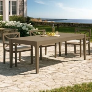 Modway Northlake Outdoor Dining Table, Weathered Gray