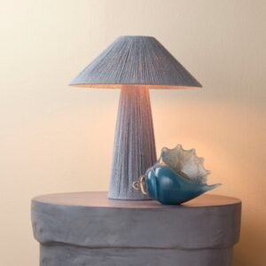 Relaxed Elegance Tava Jute Table Lamp, Blue