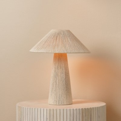 Relaxed Elegance Tava Jute Table Lamp, Off White