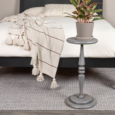 Storied Home Bishop Side Table, Dove Gray