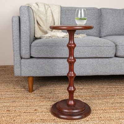 Storied Home Ergo Side Table, Dark Chestnut