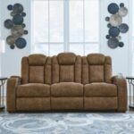 Wolfridge Dual Power Reclining Sofa, Brindle